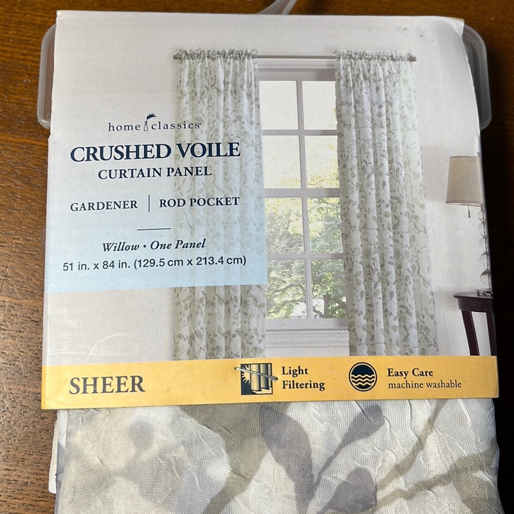 Crushed Voile Curtain Panel